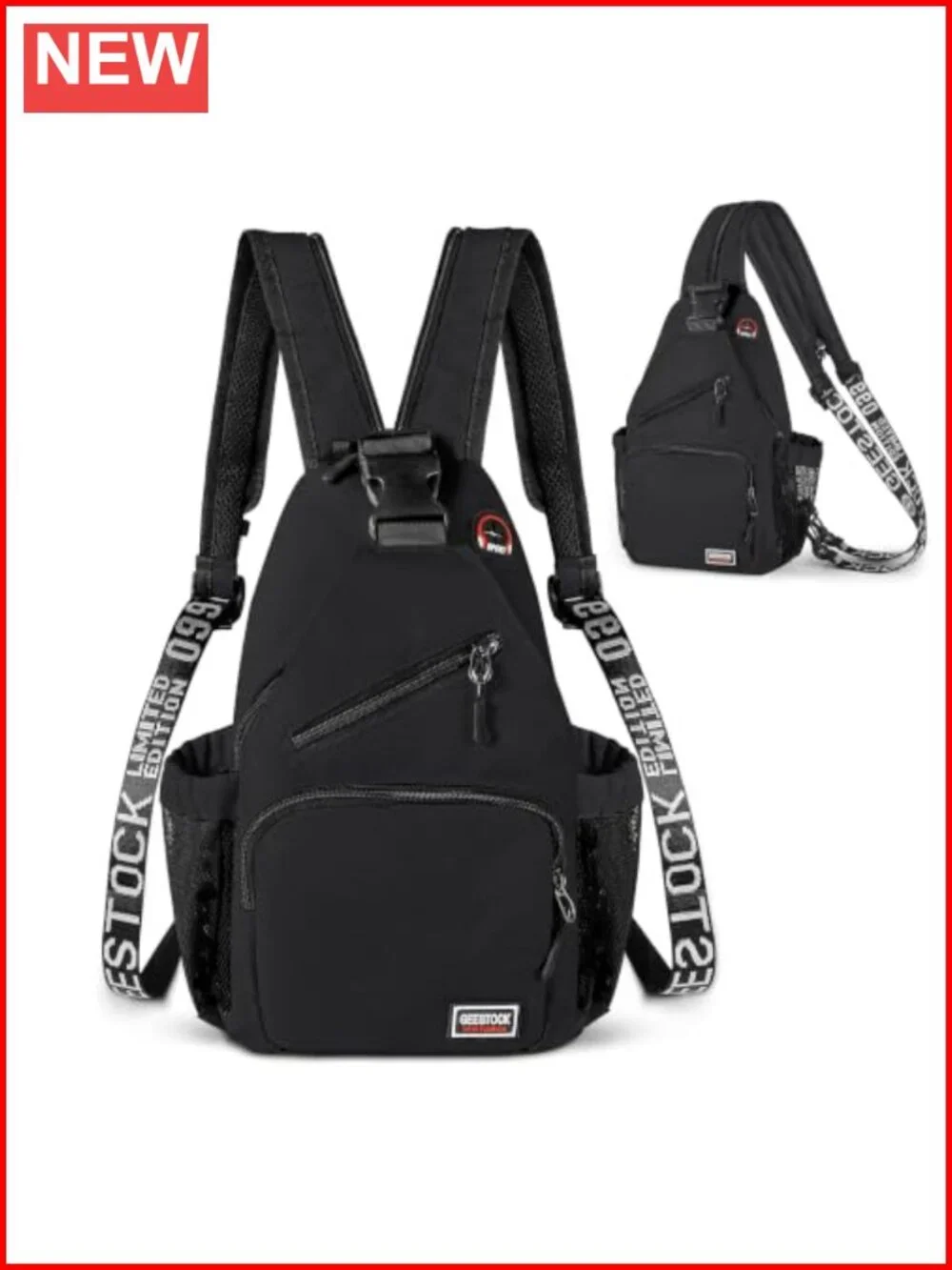 Convertible Sling Backpack Crossbody Daypack Adjustable Strap Lightweight
